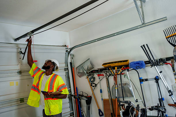 Professional Garage Door Installation technician working in Anthony, TX